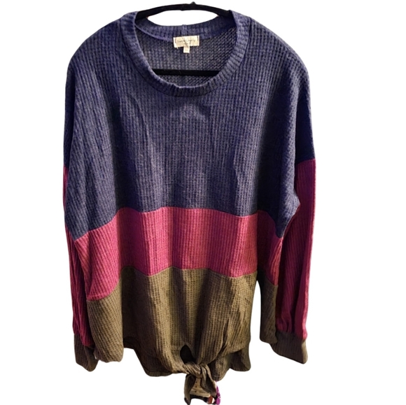 022 SWEET LOVELY 3XL WOMEN'S COLOR BLOCK SWEATER - Picture 1 of 1